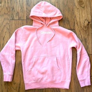 Glossier Hoodie Sweatshirt Pink Size XS